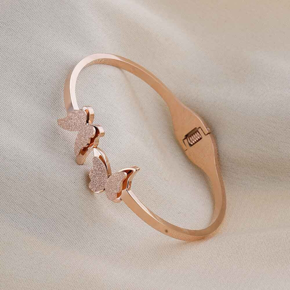 Butterfly Charm Cuff Bracelet