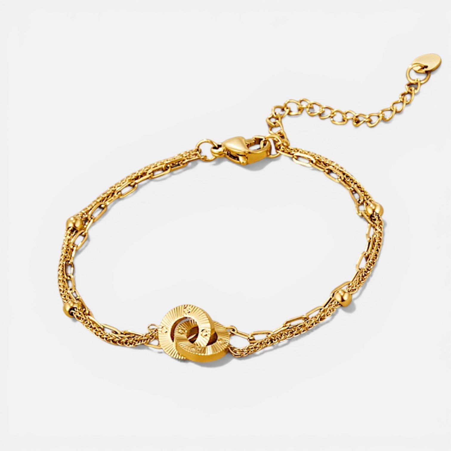 Avelune Layered Eternity Loop Bracelet – gold