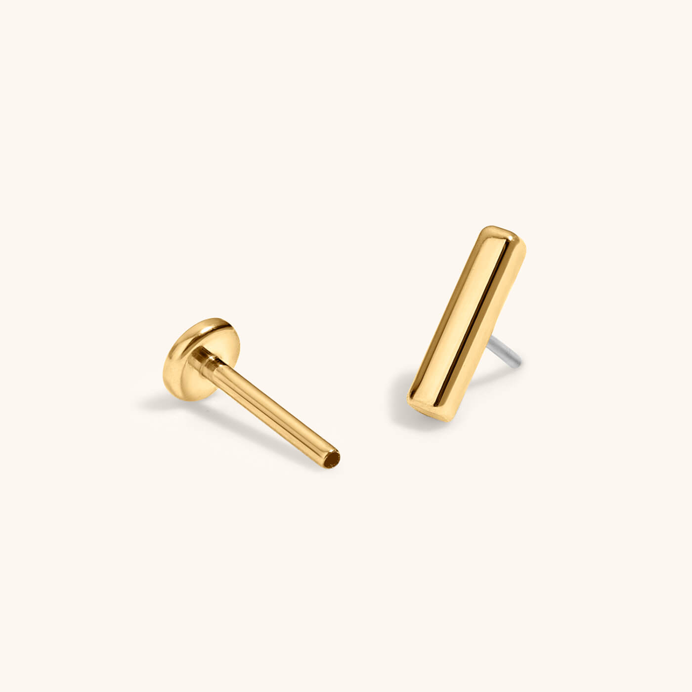 Bar Push Pin Flat Back Earring