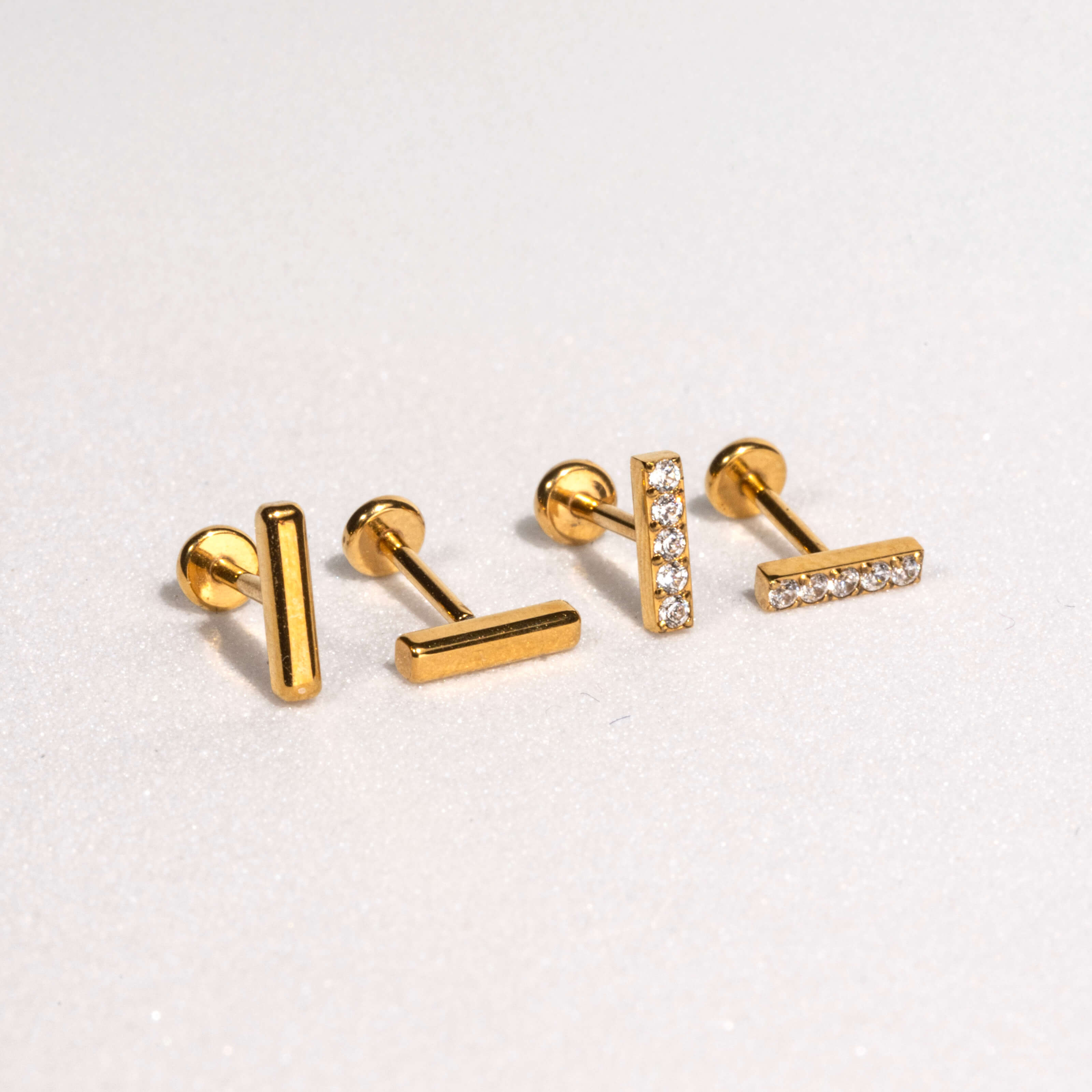 Pave Bar Nap Earrings
