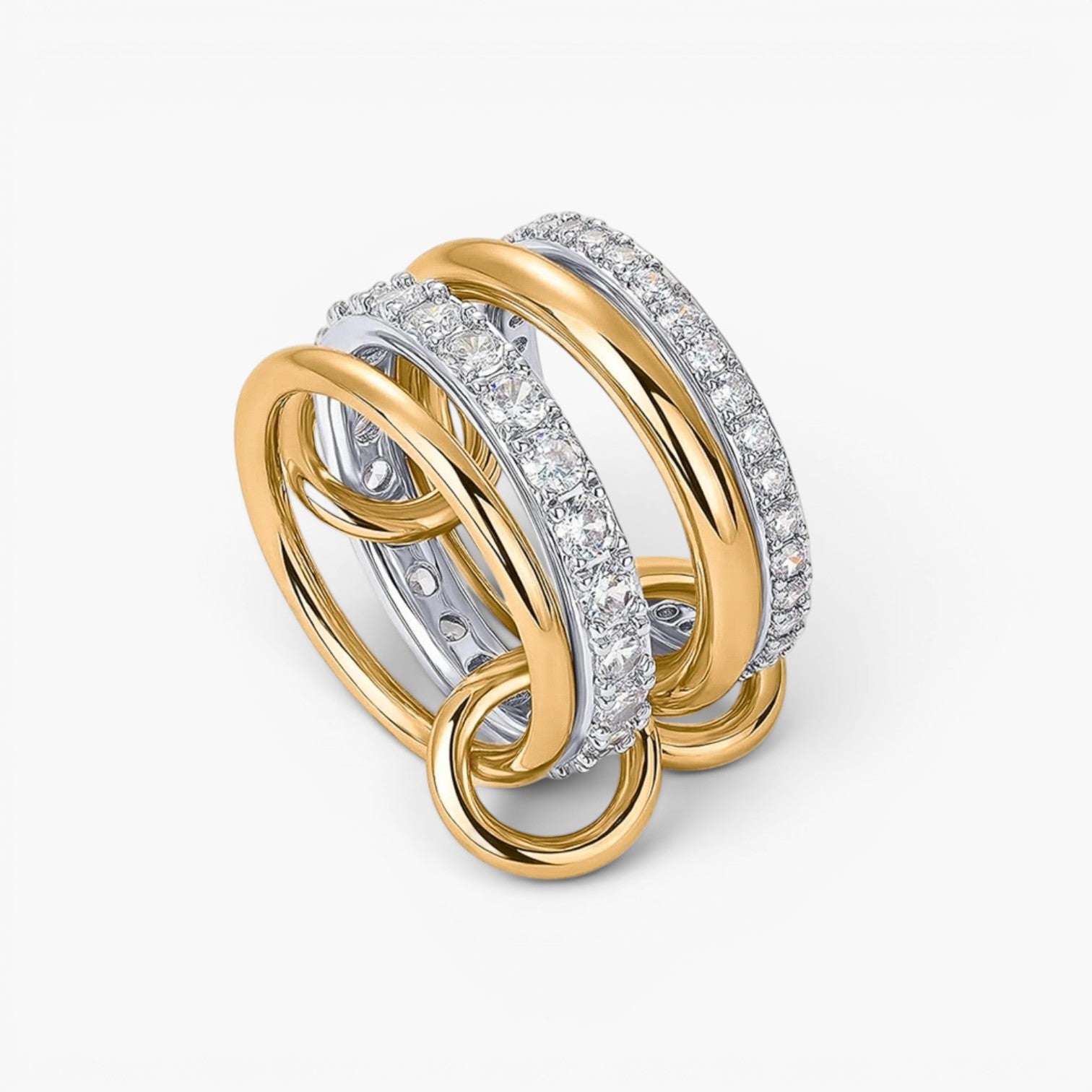 Valora Mixed Metal Stackable Statement Ring