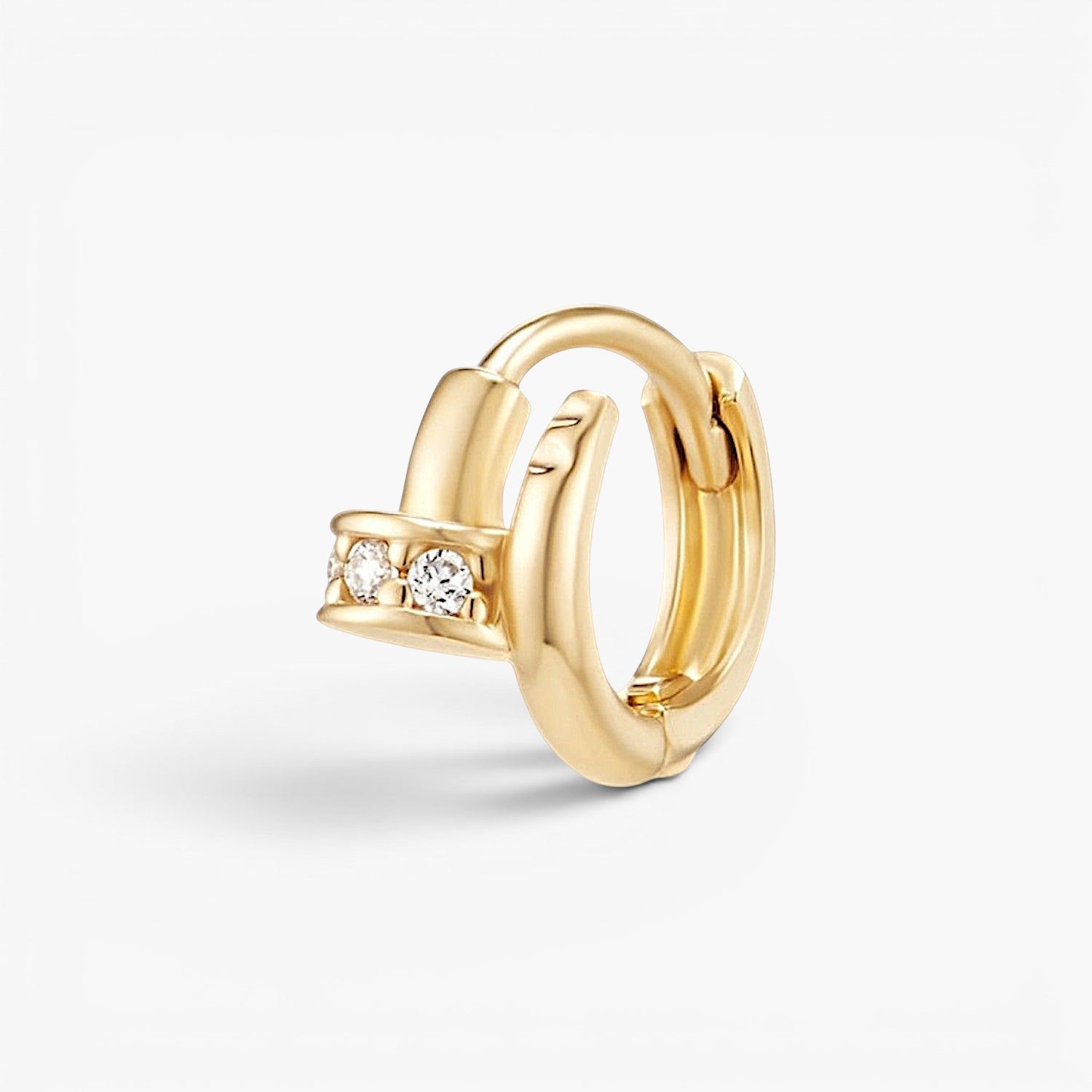 Sleek Nail Huggie Earring for Tragus