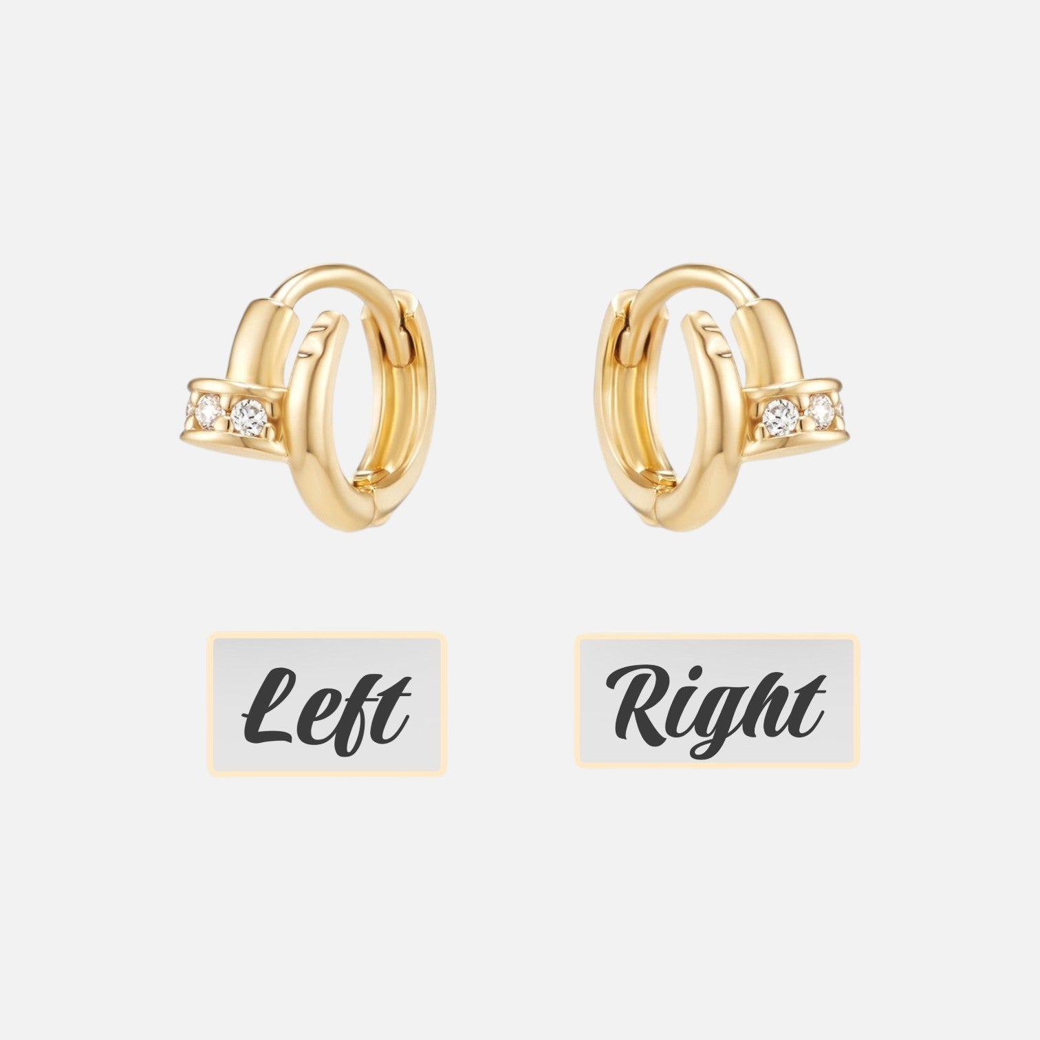 Mini Nail Huggie Hoop Earring