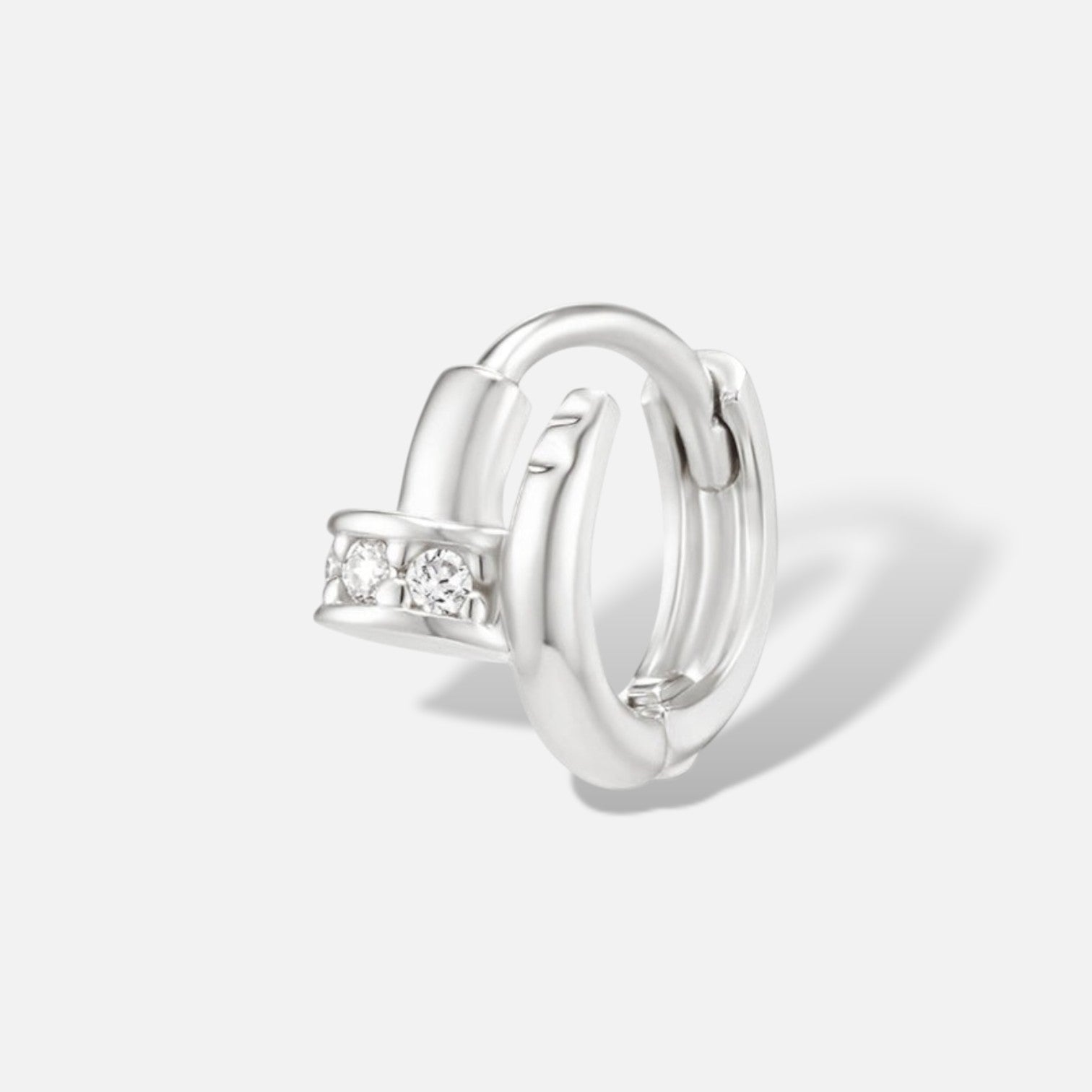 Mini Nail Huggie Hoop Earring