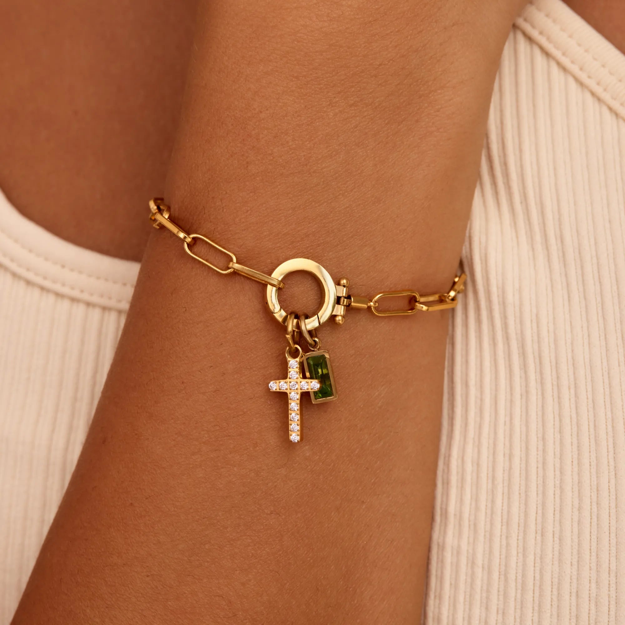 Faith Link Birthstone Bracelet