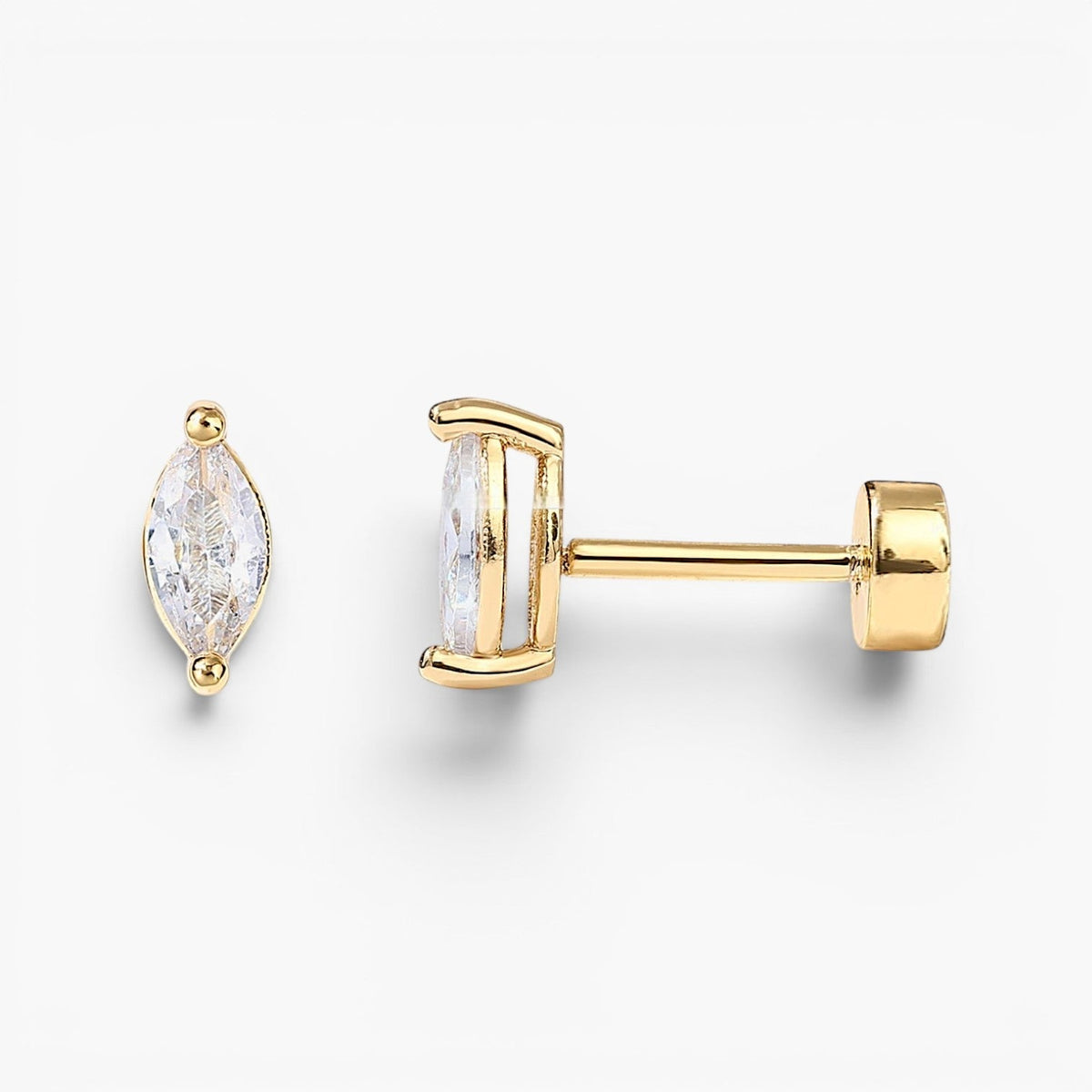 🎁 Marquise Tear Flat Back Stud Earrings (100% off)