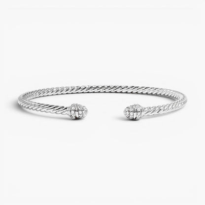 Adjustable Gold Twisted Cuff Bangle Bracelet