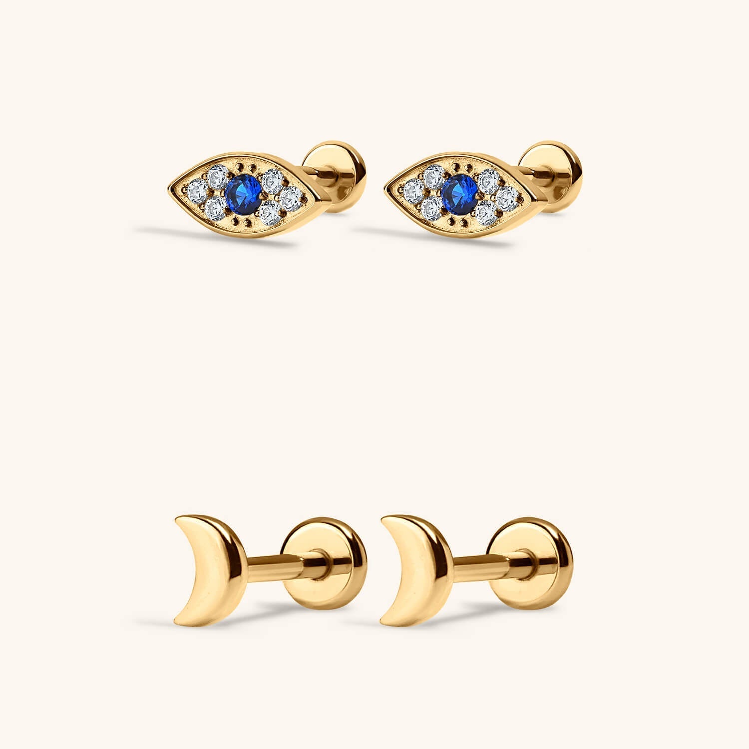 Cosmic Nap Earrings Duo – Gold