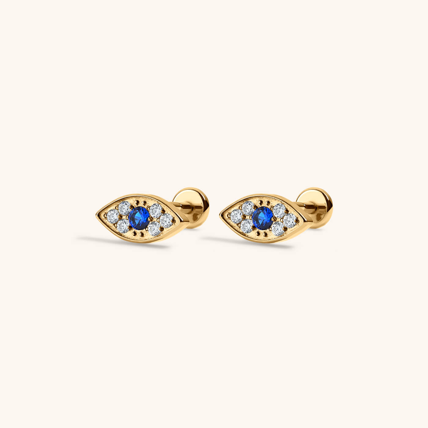 Evil Eye Nap Earrings – Gold